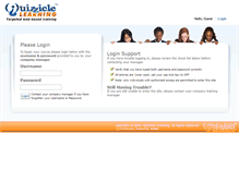 Tablet Screenshot of learning.quizzicle.com